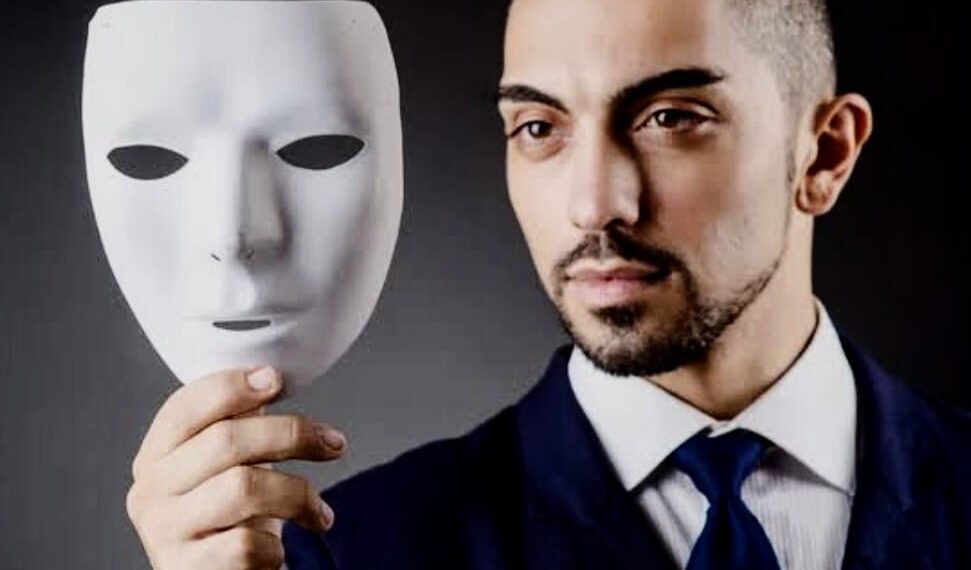 A performer in the dark room