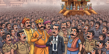 Sanctimonia Tales: Sanctimonia’s Chariot Chaos: A VVIP Vortex, Missing Passes, and a Queen’s Cunning Laugh