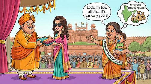 Sanctimonia Tales: Sanctimonia’s Peak Peril: The Saree Spectacle, The Nephew’s Noodle Scam, and the Road to Nowhere