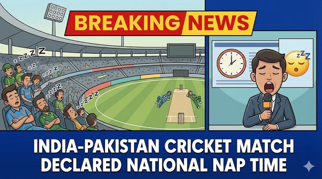 “Breaking News: India-Pakistan Match Declared National Nap Time”