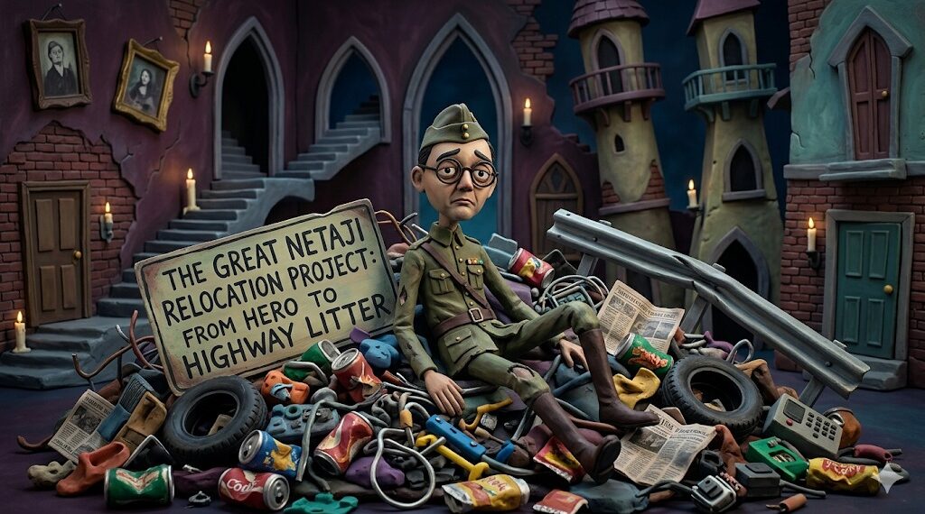 “The Great Netaji Relocation Project: From Hero to Highway Litter”