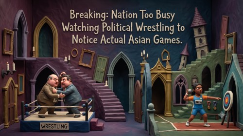 Breaking: Nation Too Busy Watching Political Wrestling to Notice Actual Asian Games