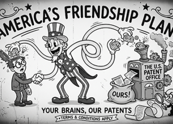 America’s Friendship Plan: Your Brains, Our Patents, Terms Apply